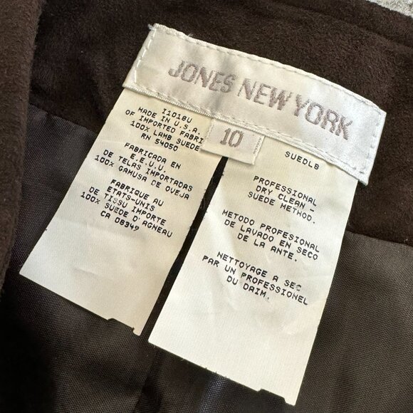 - Jones New York Brown 100% Lamb Suede Very Soft Leather Fall NWT Sz 6 - 1C2212 - Picture 4 of 4